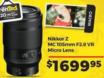 Teds Cameras Nikkor Z MC 105mm F2.8 VR Micro Lens offer