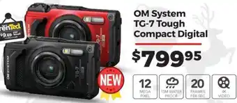 Teds Cameras OM System TG-7 Tough Compact Digital offer