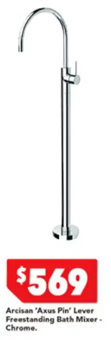 Harvey Norman Arcisan 'Axus Pin' Lever Freestanding Bath Mixer-Chrome offer