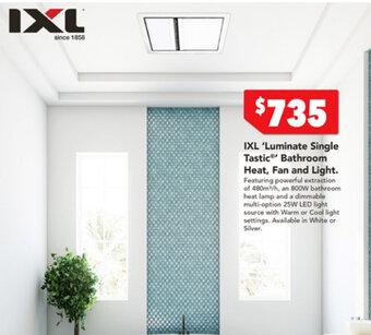 Harvey Norman IXL 'Luminate Single Tastic Bathroom Heat, Fan and Light offer