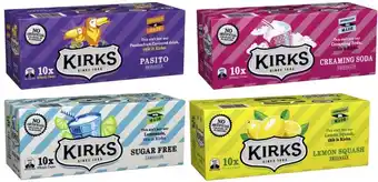 Coles Kirks soft drink 10x375ml offer