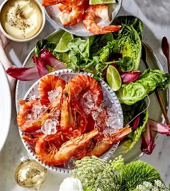 Coles Coles thawed cooked large black tiger prawns offer