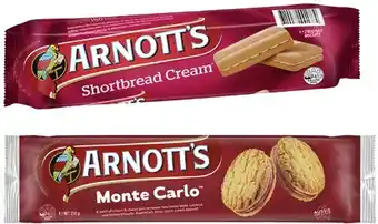 Coles Arnott's creams or tina wafer biscuits 200g-250g offer