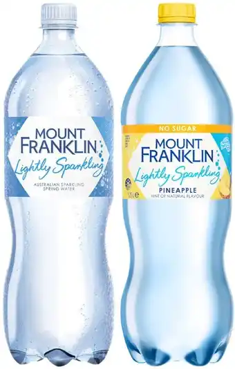 Coles Mount franklin lightly sparkling 1.25 litre offer