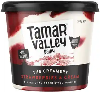 Coles Tamar valley dairy the creamery greek style yoghurt 700g offer