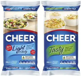 Coles Cheer cheese block 500g offer
