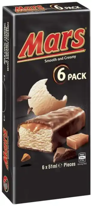 Mars multi packs 6 pack 264ml-318ml
