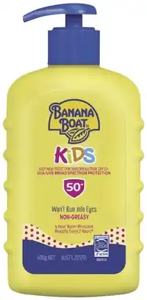Coles Banana boat kids sunscreen spf50+ 400g offer