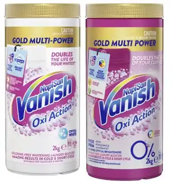 Coles Vanish napisan oxi action gold multi-power laundry booster powder 2kg offer