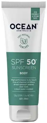 Coles Ocean australia 100% natural body sunscreen spf50+ 120g offer