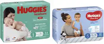 Coles Huggies ultra dry bulk nappies 30 pack-54 pack offer