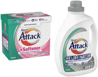 Coles Biozet attack plus laundry liquid 2 litre or powder 2kg offer