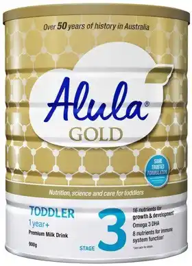Coles Alula gold stage 3 toddler or stage 4 junior milk drink 900g offer