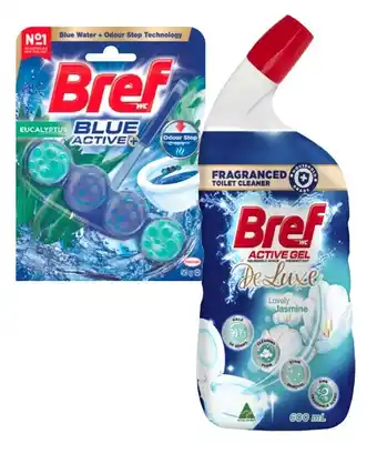 Coles Bref toilet rim block 42g-50g or cleaner liquid 600ml-700ml offer