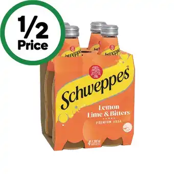 Woolworths Schweppes mixers or mineral water 4 x 300ml offer