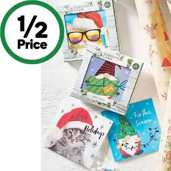 Woolworths Christmas square cards pk 12 – assorted designs offer