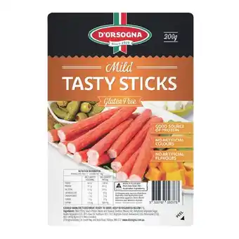 Woolworths D’orsogna tasty sticks 200g – from the fridge offer
