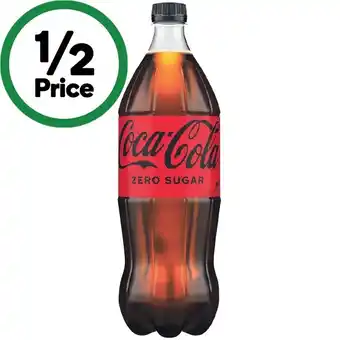 Woolworths Coca-cola classic, zero sugar, diet, sprite or fanta soft drink varieties 1.25 litre offer