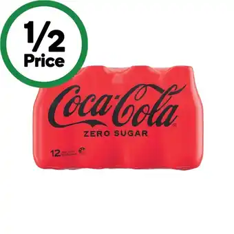 Woolworths Coca-cola classic, zero sugar or sprite zero soft drink varieties 12 x 300ml offer