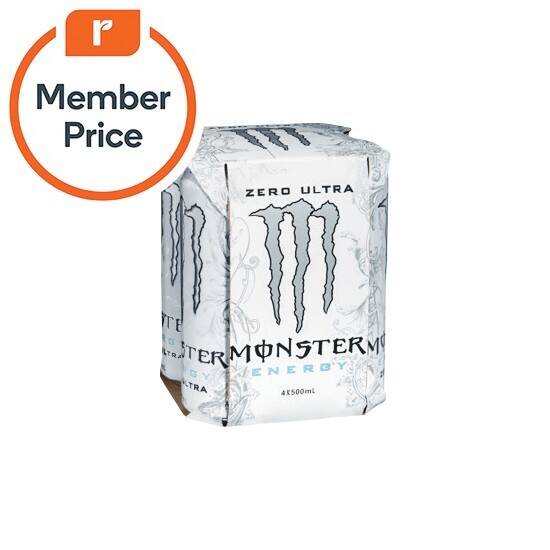 Monster energy drink 4 x 500ml offer at Woolworths