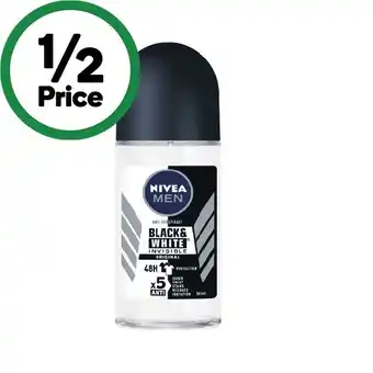 Woolworths Nivea antiperspirant roll on deodorant 50ml offer