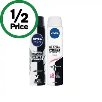 Woolworths Nivea antiperspirant aerosol deodorant 250ml offer