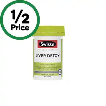 Woolworths Swisse ultiboost liver detox tablets pk 60 offer