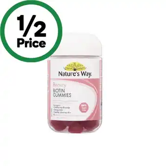 Woolworths Nature’s way beauty biotin gummies pk 40 offer