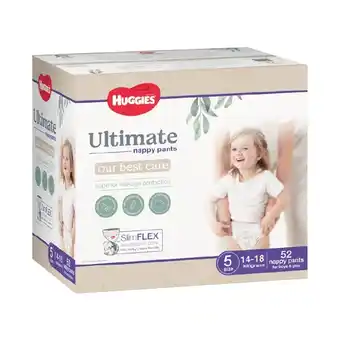 Woolworths Huggies ultimate nappy pants pk 46-56 offer
