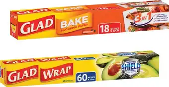 IGA Glad bake cook paper 30cm×18m, foil 30cm×20m or wrap 33cm×60m offer