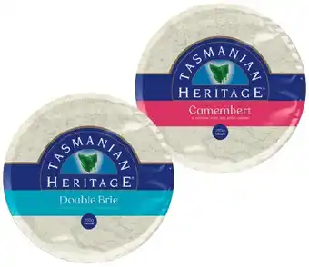 IGA Tasmanian heritage camembert or double brie cheese 250g offer