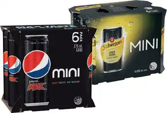 IGA Pepsi, solo or schweppes 6x275ml or schweppes mixers 6x200ml selected varieties offer