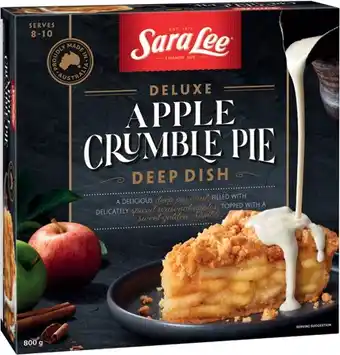 IGA Sara lee deluxe deep dish apple or apple crumble pie 800g offer