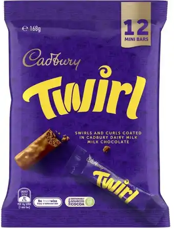BIG W Cadbury twirl 168g sharepack offer