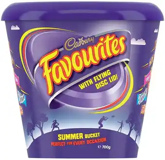 BIG W Cadbury favourites bucket 700g offer