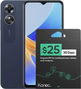 BIG W Konec oppo a17 - black prepaid offer