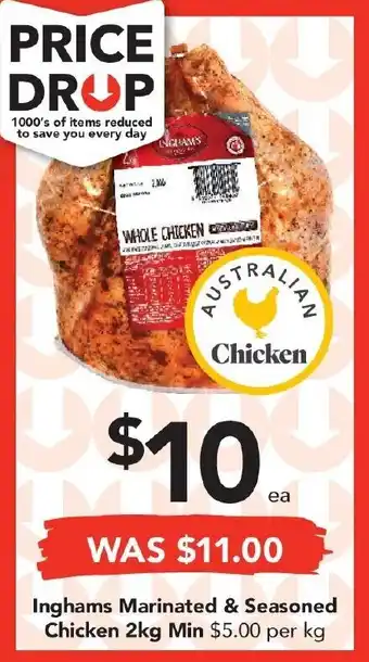 Drakes Inghams Marinated & Seasoned Chicken 2kg offer