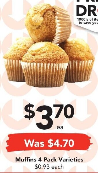 Drakes Muffins 4 Pack Varieties offer