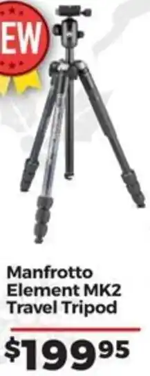 Teds Cameras Manfrotto Element MK2 Travel Tripod offer