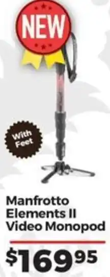 Teds Cameras Manfrotto Elements II Video Monopod offer