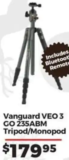 Teds Cameras Vanguard VEO 3 GO 235ABM Tripod/Monopod offer