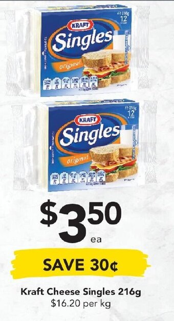 Drakes Kraft Cheese Singles 216g offer