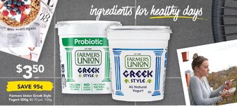 Drakes Farmers Union Greek Style Yogurt 500g offer