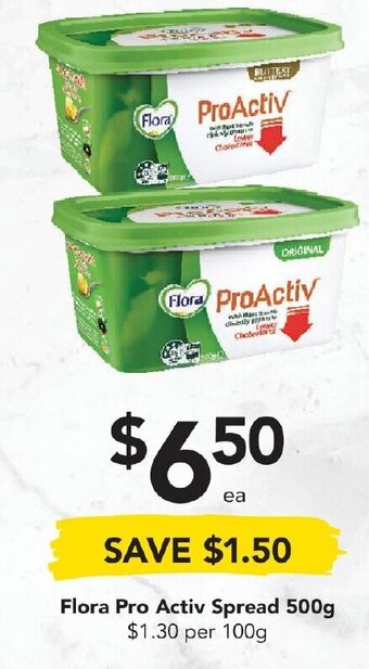 Drakes Flora Pro Activ Spread 500g offer