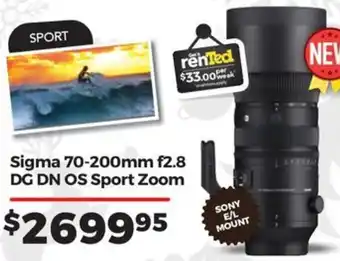 Teds Cameras Sigma 70-200mm f2.8 DG DN OS Sport Zoom offer