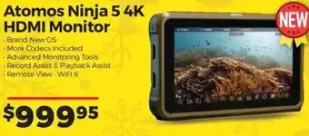 Teds Cameras Atomos Ninja 5 4K HDMI Monitor offer
