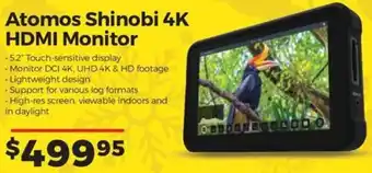 Teds Cameras Atomos Shinobi 4K HDMI Monitor offer