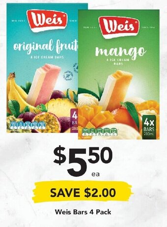 Drakes Weis Bars 4 Pack offer