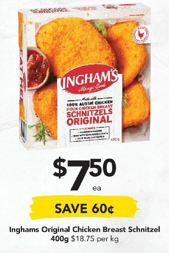 Drakes Inghams Original Chicken Breast Schnitzel 400g offer