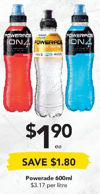 Drakes Powerade 600ml offer